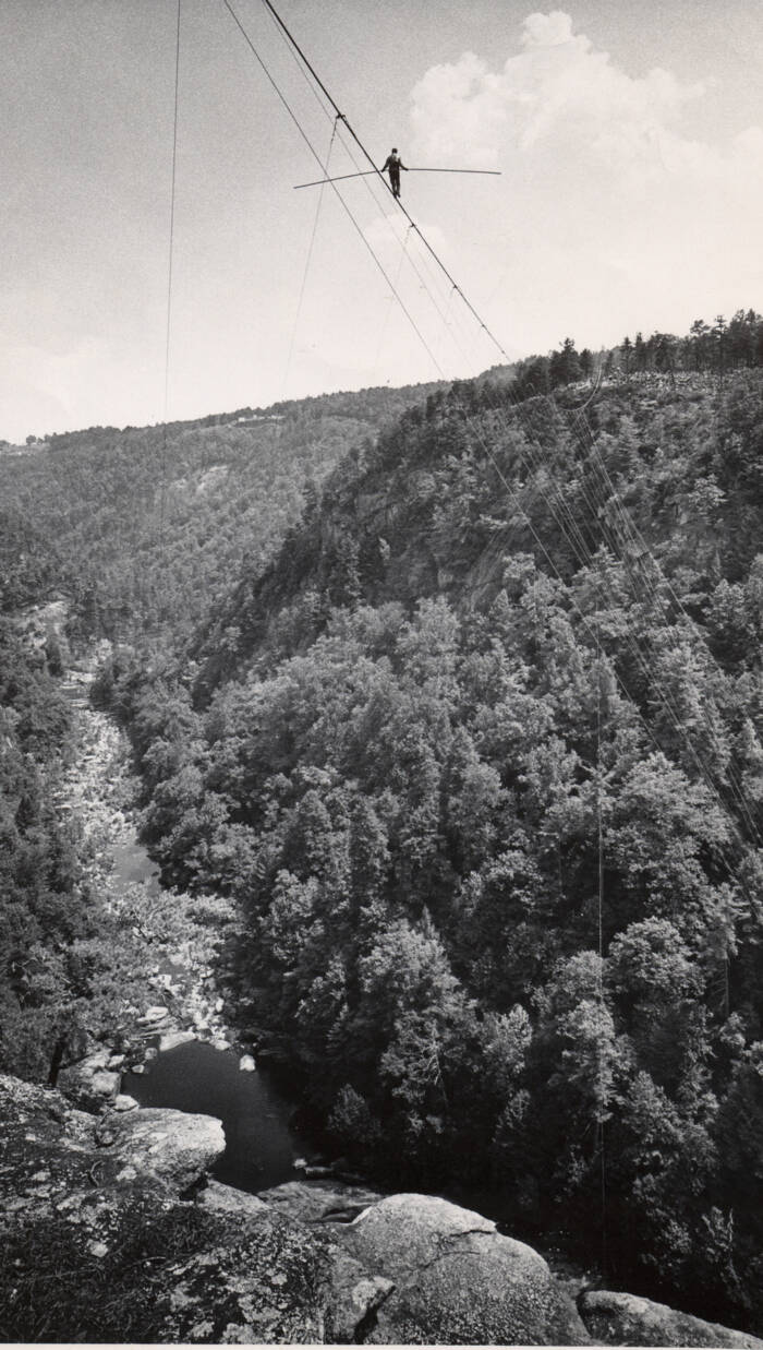 Karl Wallenda Walking Across Tallulah Gorge