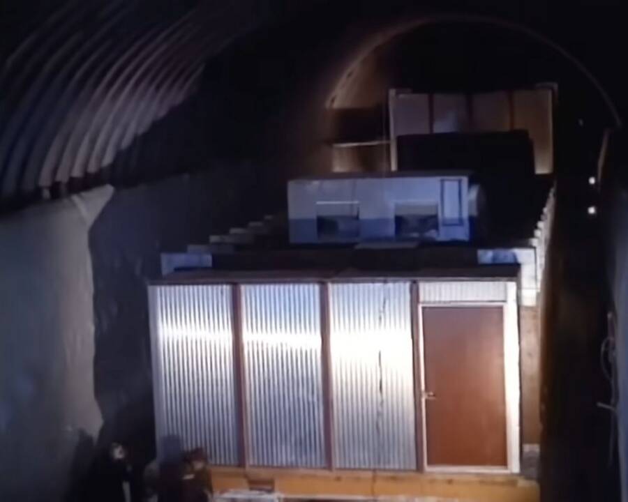 Wooden Structure Inside Tunnel