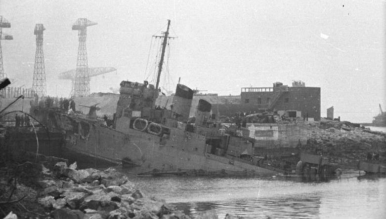 Destroyed St. Nazaire docks During World War 2