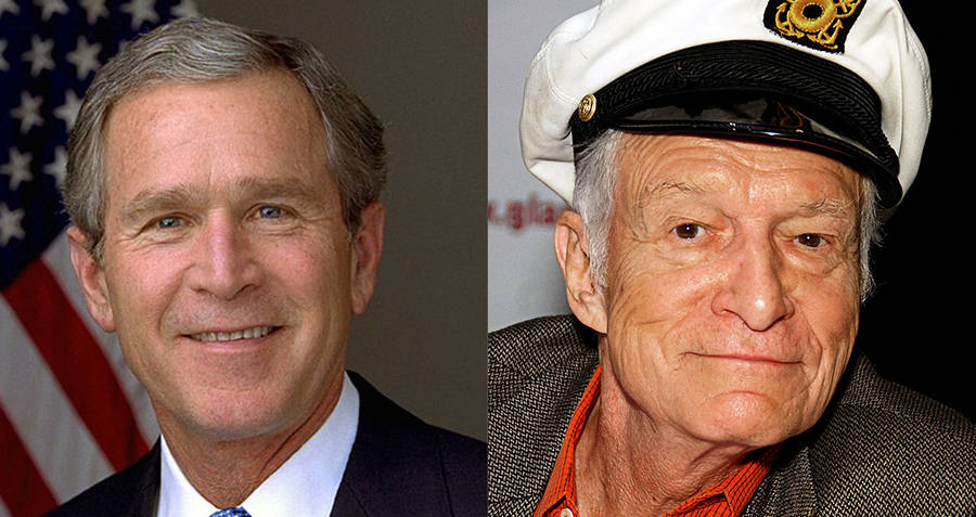 George W. Bush and Hugh Hefner