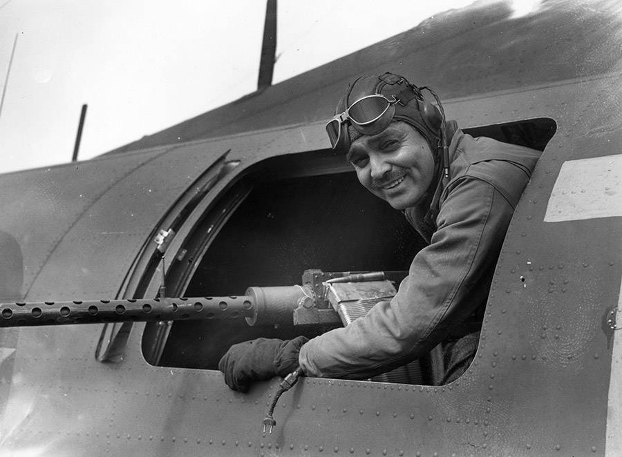 Clark Gable serving as a gunnery instructor with the US Army Air Force