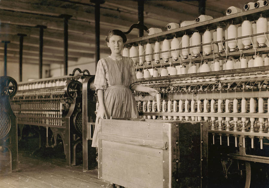 French Girl In Cotton Mill
