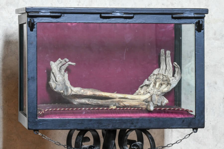 Mummified Hands At Montesiepi Chapel
