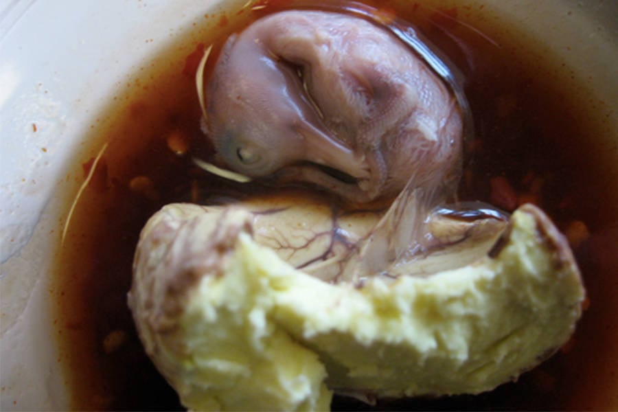 Disgusting Food Balut Egg In Broth