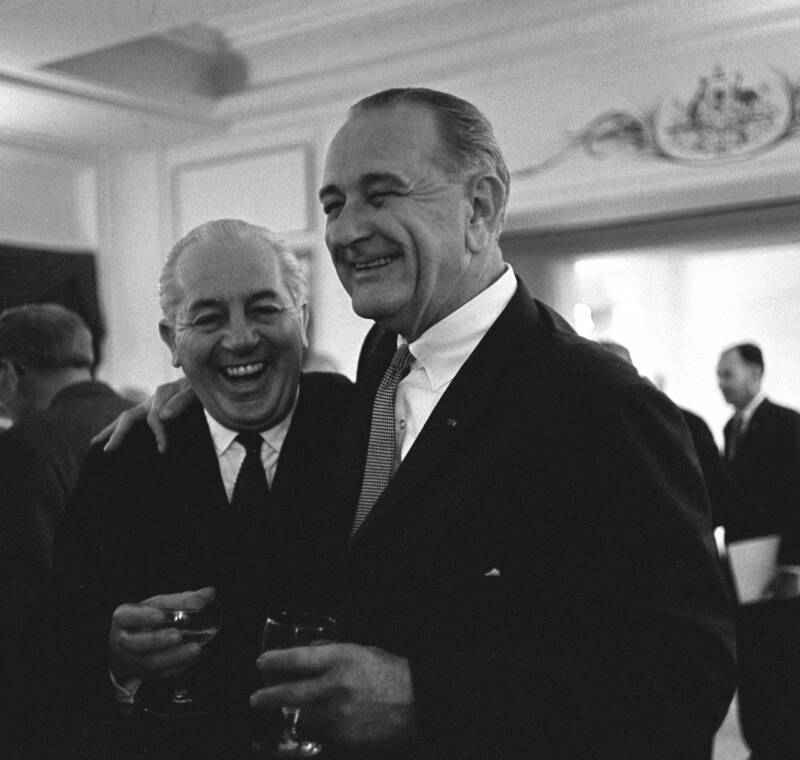 Harold Holt And Lyndon B Johnson
