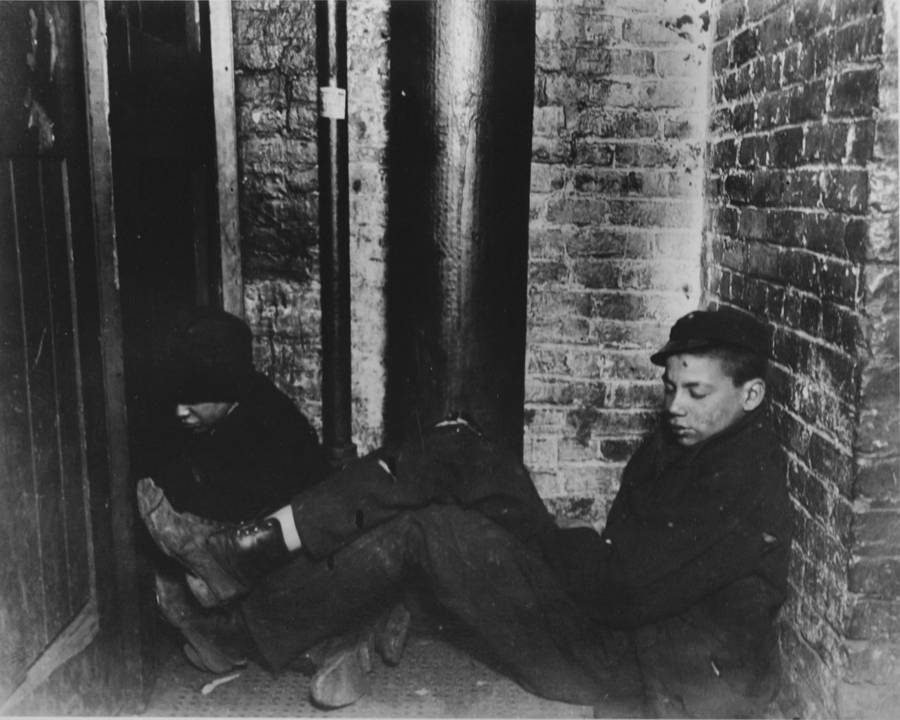 Jacob Riis Photographs Sleeping Kids