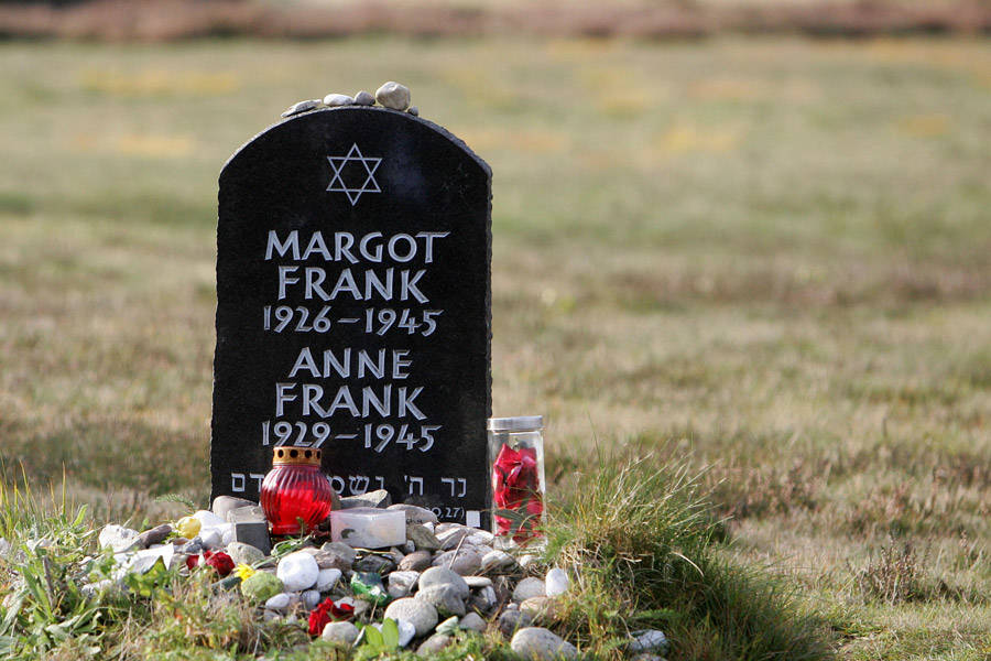 Memorial Stone For Anne And Margot Frank