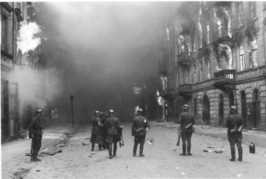 Warsaw Ghetto On Fire