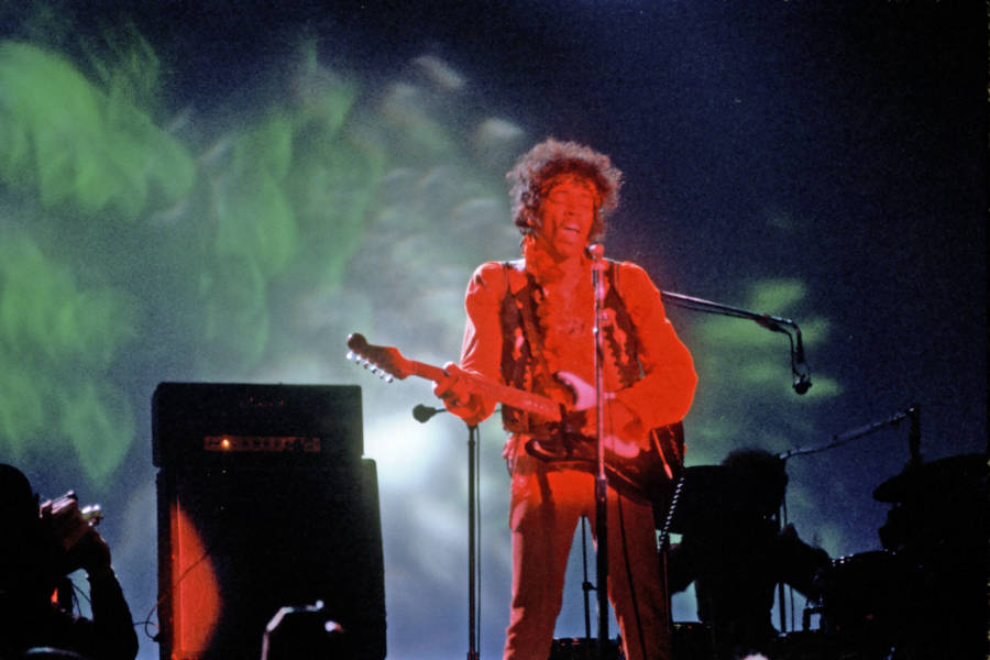 Jimi Hendrix Performing Onstage