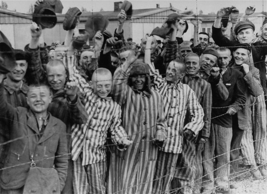 Liberated Prisoners At Dachau