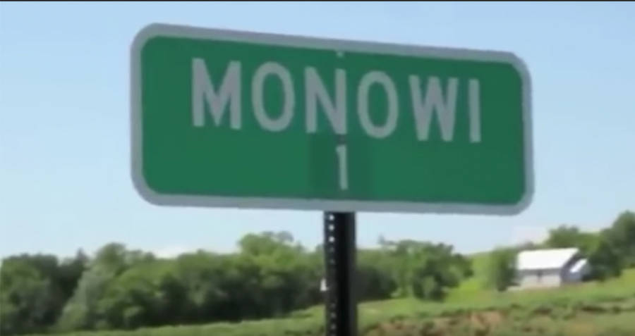 Monowi Road Sign One