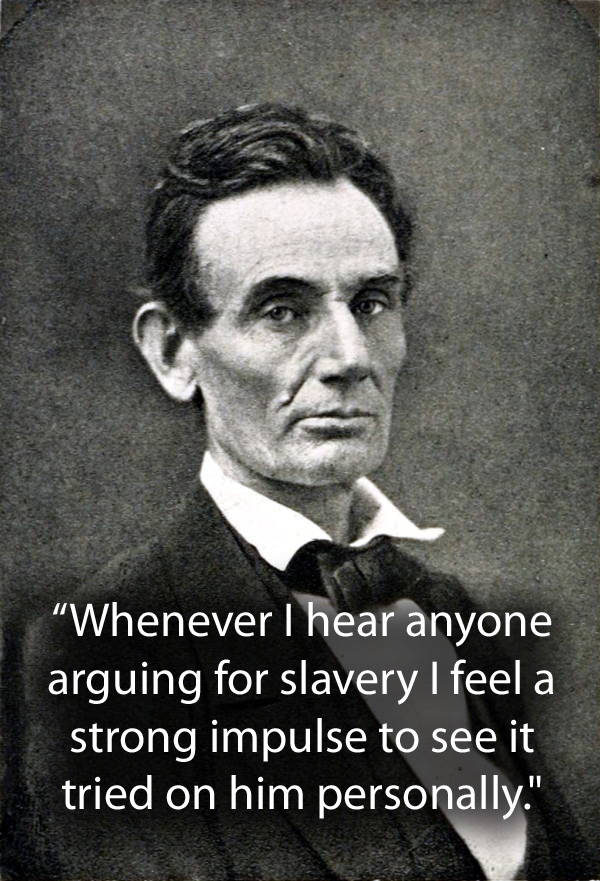 abraham lincoln quotes on slavery