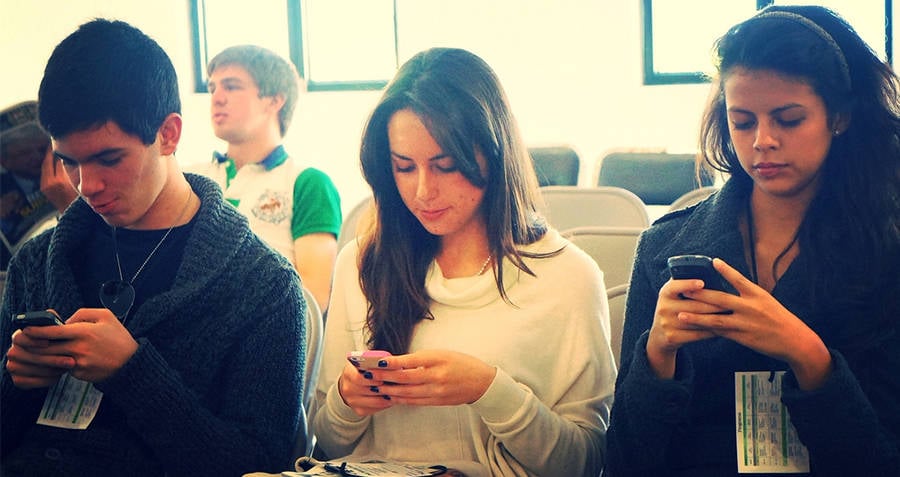 People On Smartphones