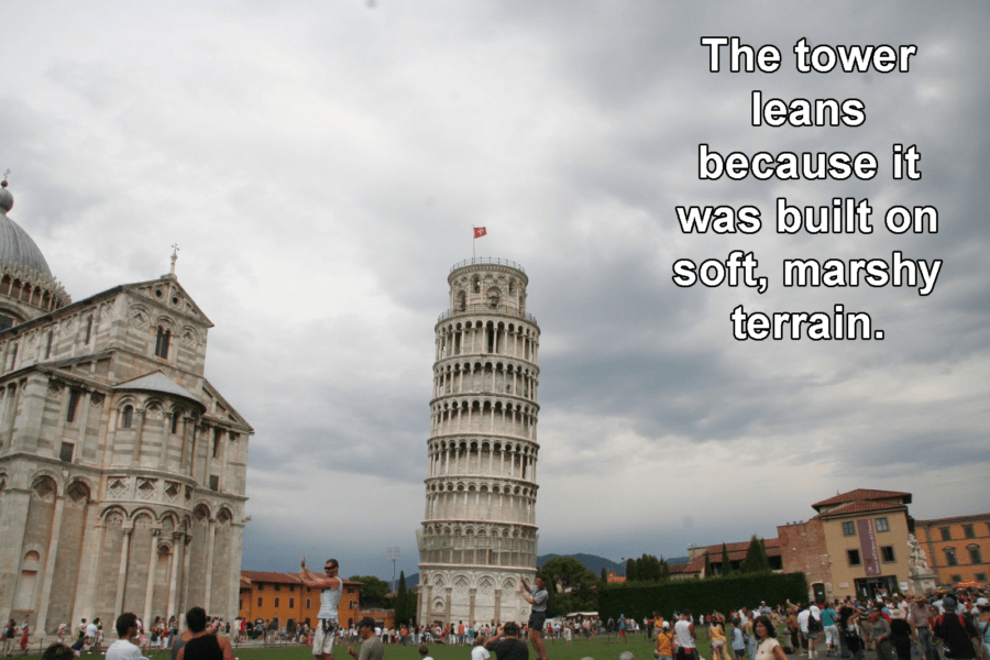 Tourists Around Leaning Tower