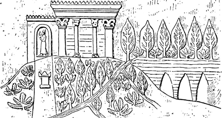 Depiction Of The Hanging Gardens Of Babylon