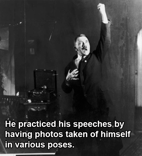 Hitler Practicing Gestures