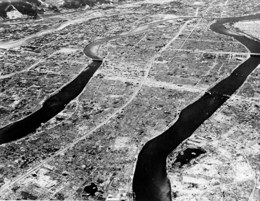 Hiroshima After Blast From Above