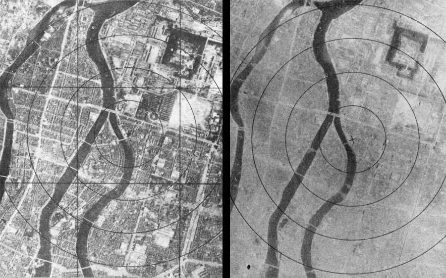 Hiroshima Before And After From Above