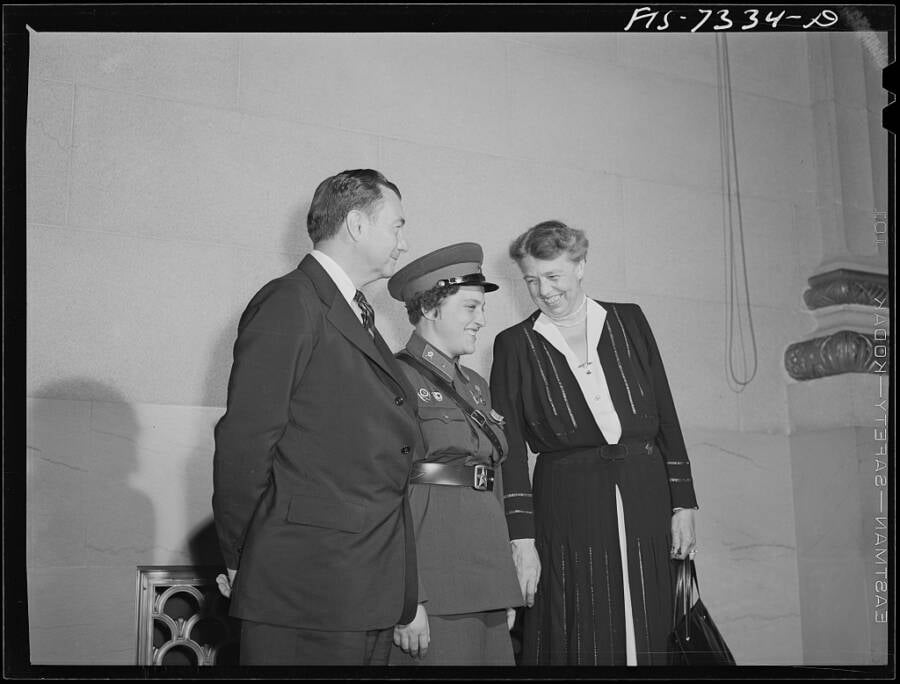 Lyudmila Pavlichenko And Eleanor Roosevelt