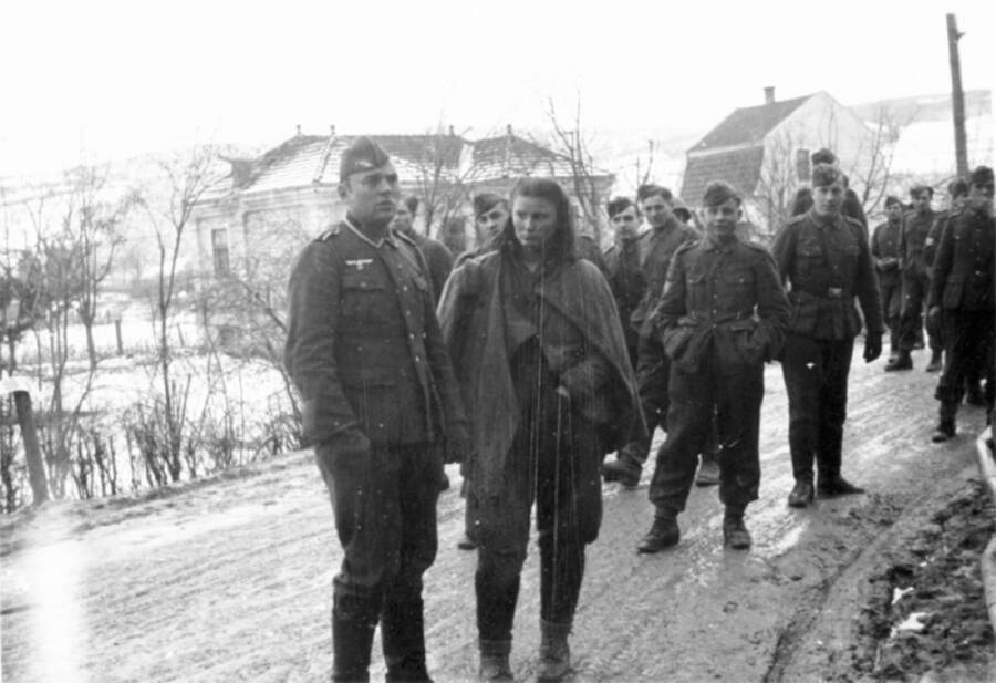 Nazi Leads Lepa Radic To The Gallows