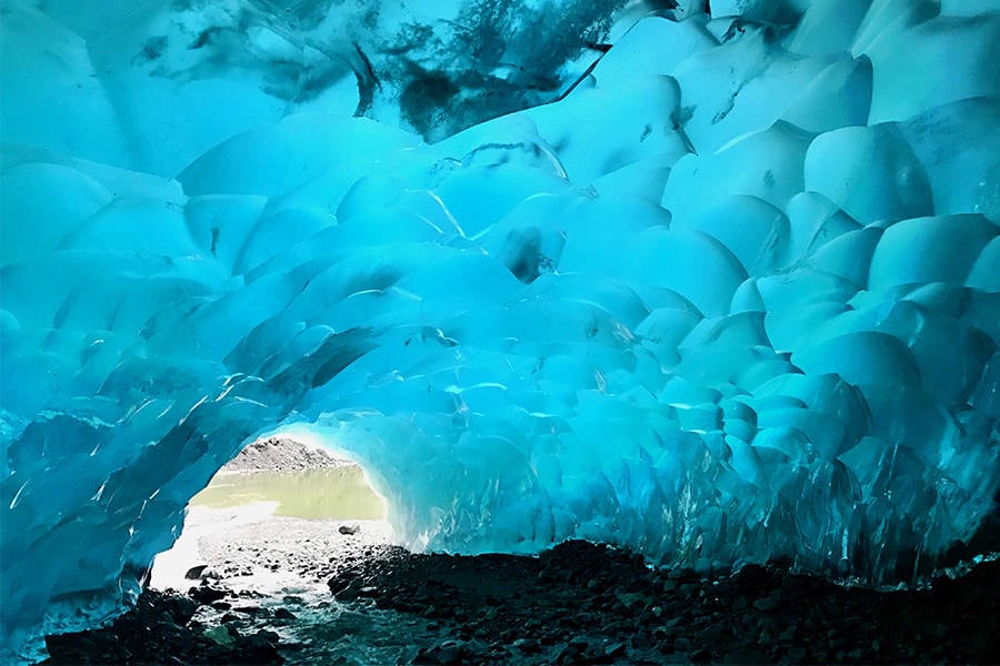 Mendenhall Ice Caves Entrane