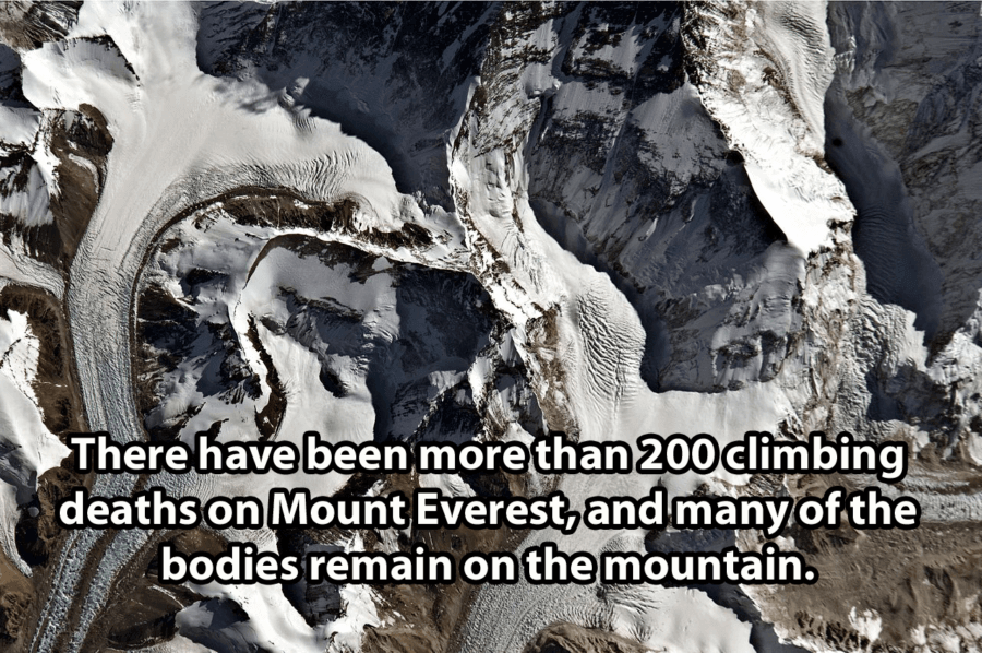 Markers On Mount Everest