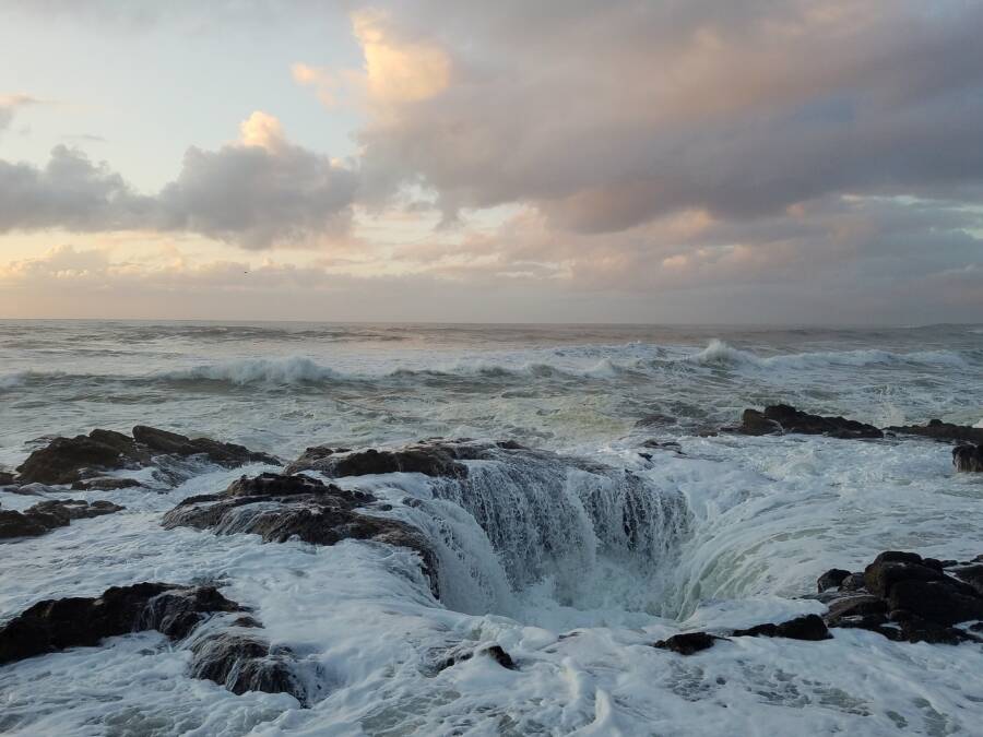 Thor's Well At High Tide