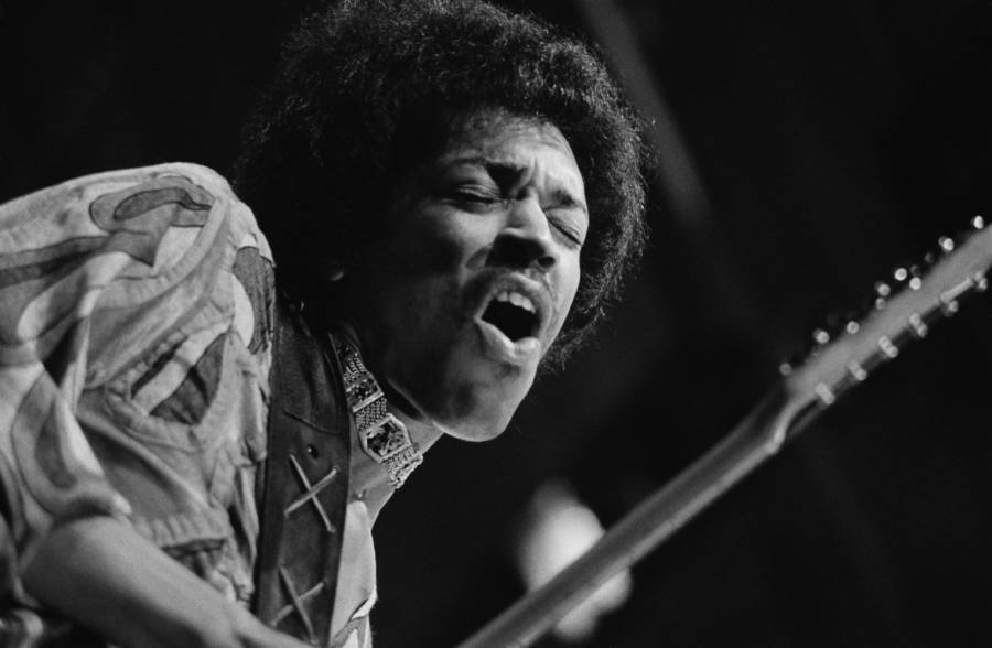 Jimi Hendrix Performs