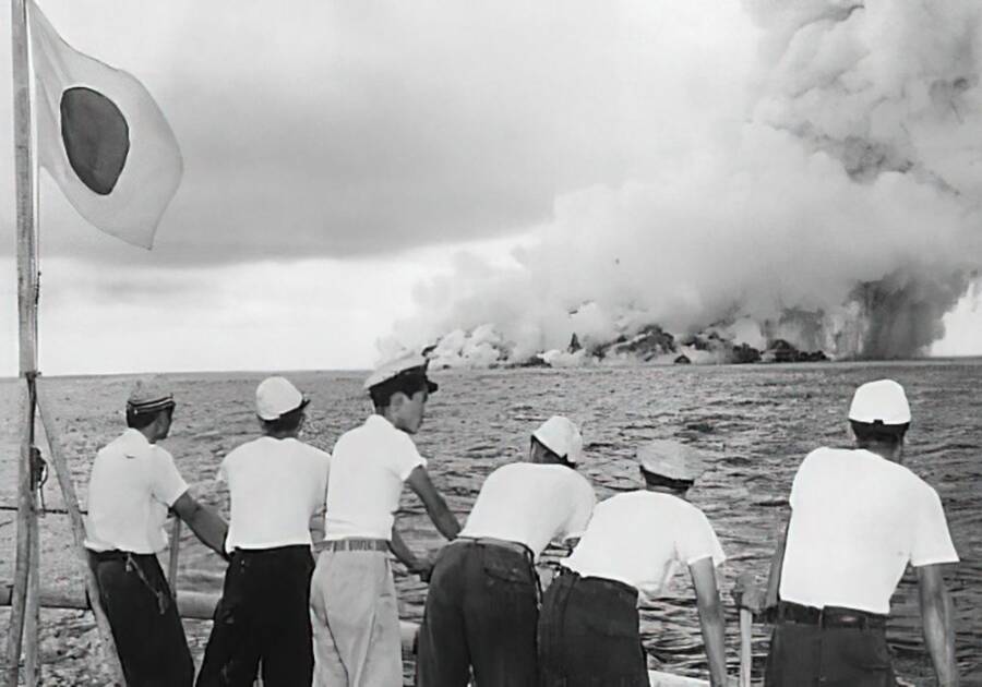 Sailors Watch Dragon's Triangle Volcanic Eruption