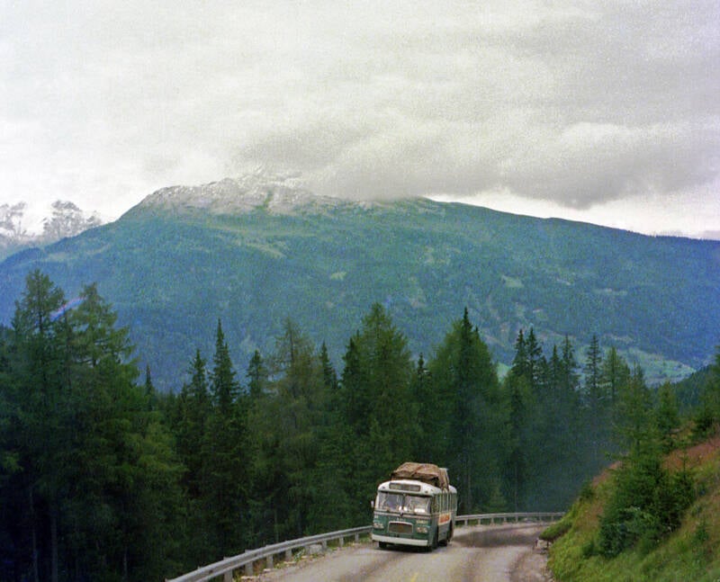 Hippie Van Departing In Denmark