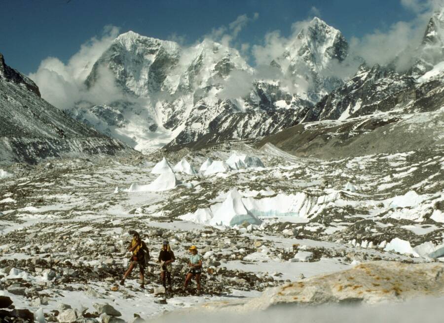 Hippies Hiking In The Mountains