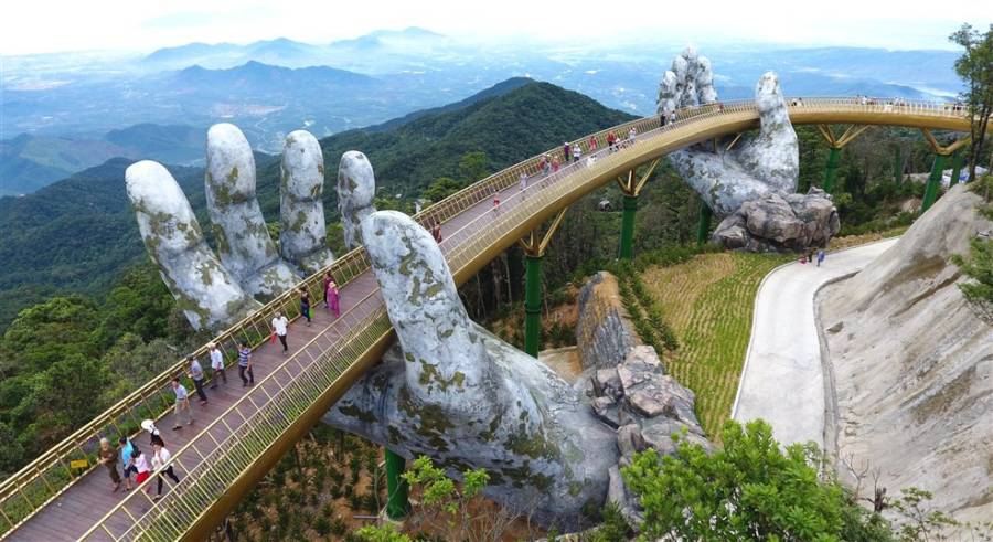 Image result for vietnam golden bridge