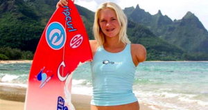 Bethany Hamilton With Damaged Board