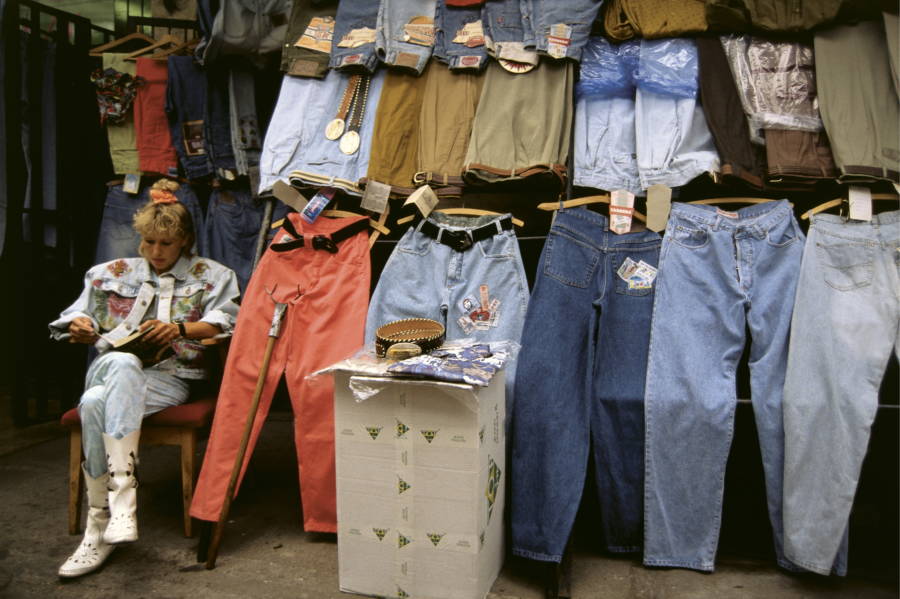 Girl Denim Wall