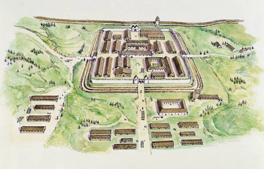 Saalburg Roman Fort Rendering