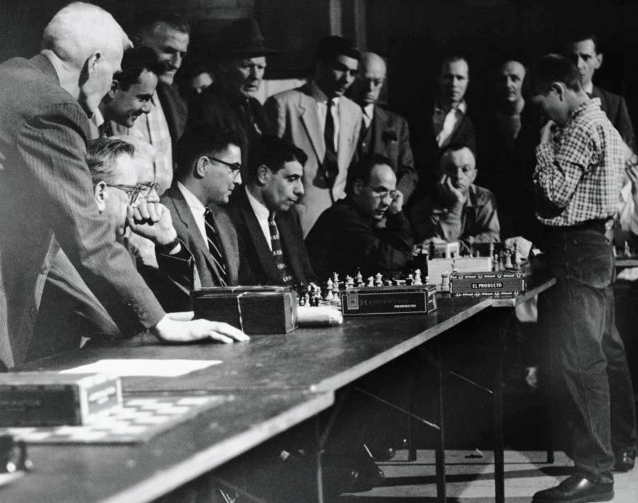 Bobby Fischer Playing Chess