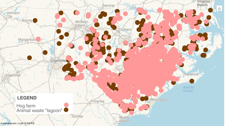 Hog Farm Waste Map