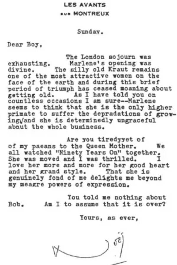 Noel Coward Forged Letter