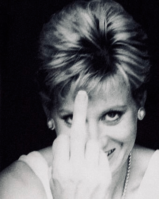 Princess Di Gives The Finger