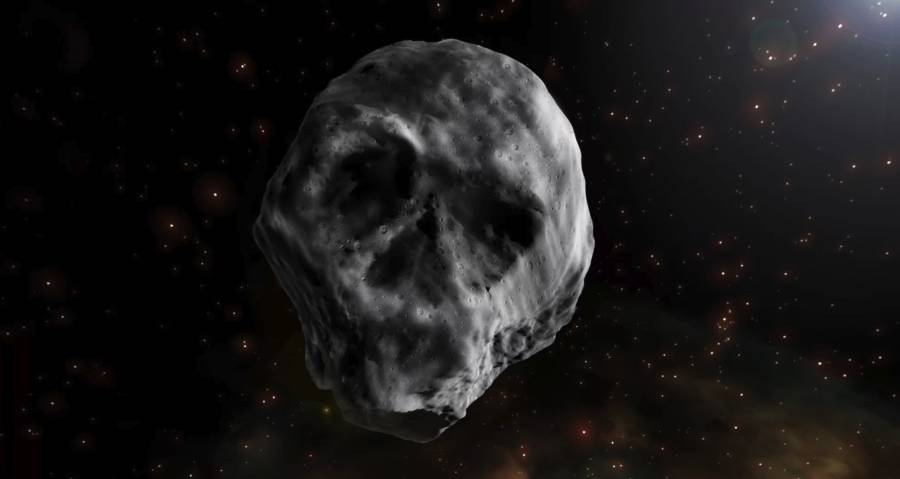 Death Comet Skull Illustration
