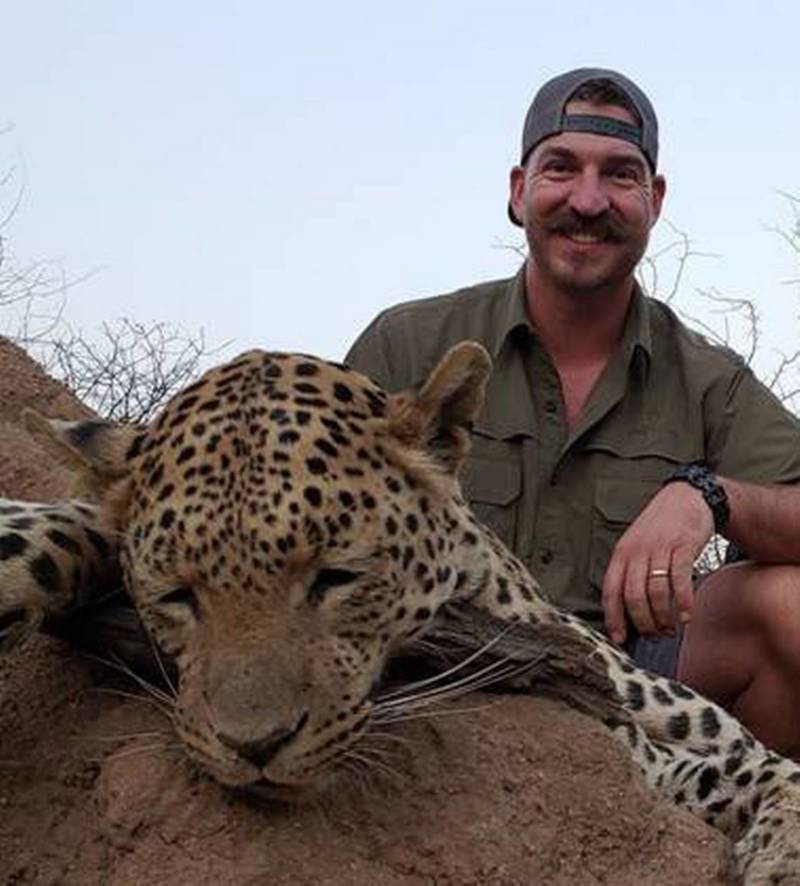 Blake Fischer With Dead Leopard