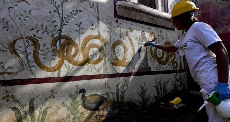 Archaeologists Uncover An Elaborate Shrine In Pompeii