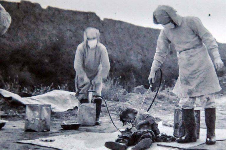 Unit 731 Hosing Down Man