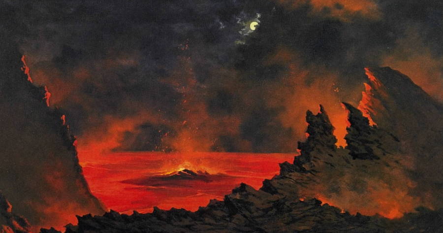 Volcano Painting
