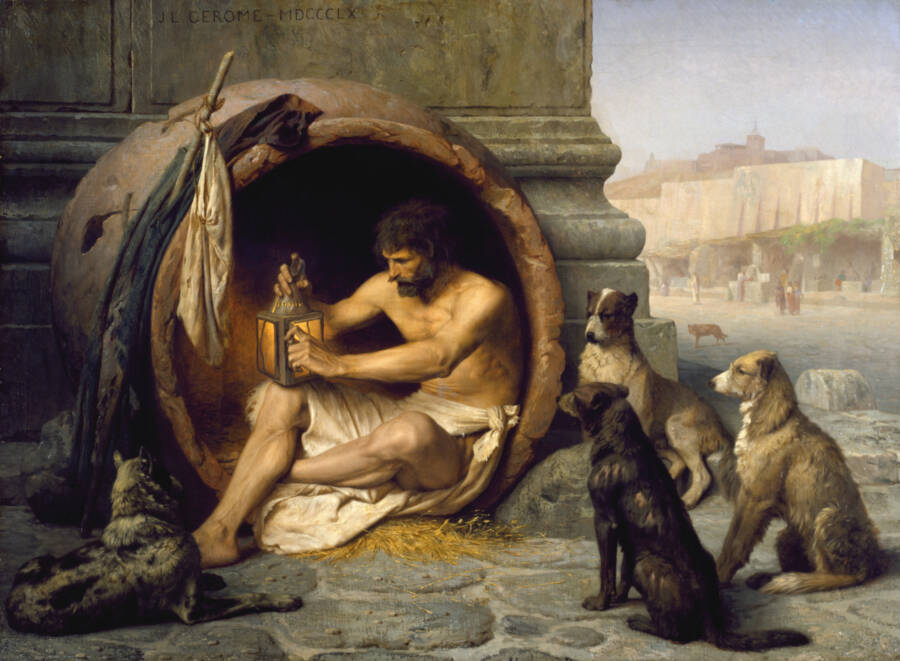 Diogenes In A Ceramic Jar