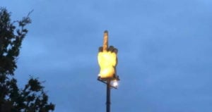 Finger Statue Lit Up