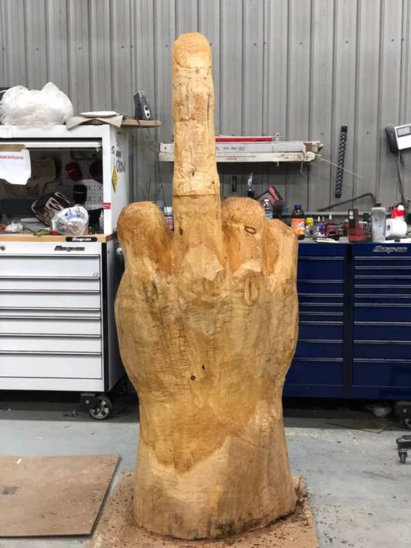 Finger Statue By Ted Pelkey