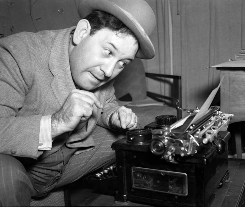 Harry Einstein At Typewriter
