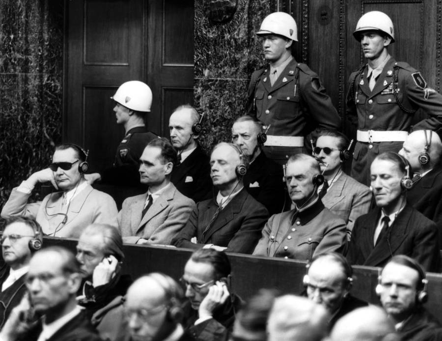 Nazi Defendants At Nuremberg Trials
