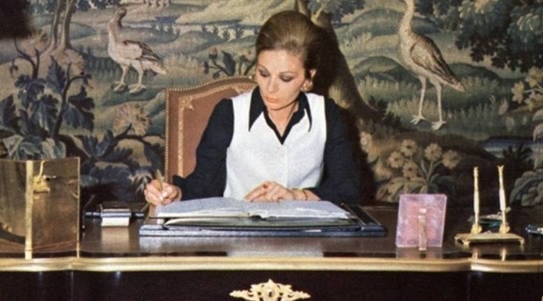Farah Pahlavi In Her Office